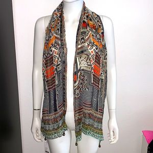 CAMILLA *Threaded Spell* silk tribal print long scarf headband belt shawl